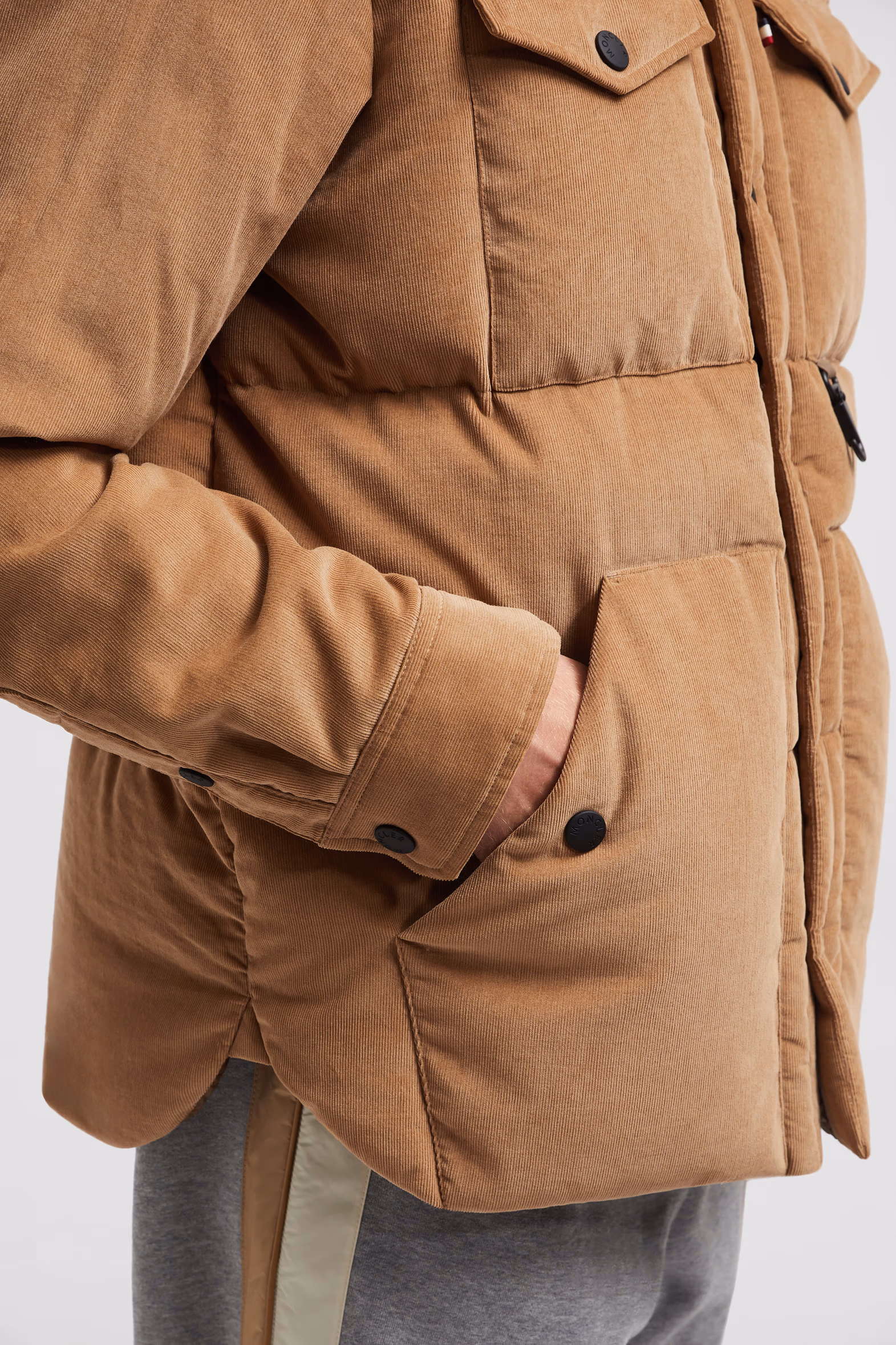 Doudoune-chemise Lech côtelée Hommes Beige Chameau Moncler 6